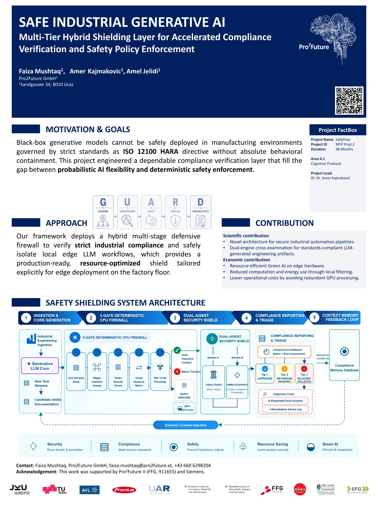 SafeFlow Secure Industrial Generative AI Poster